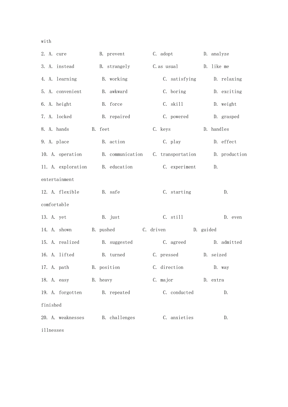 （讲练测）高考英语一轮复习Unit 3-5（测）（含解析）新人教版选修6-新人教版高三选修6英语试题_第2页