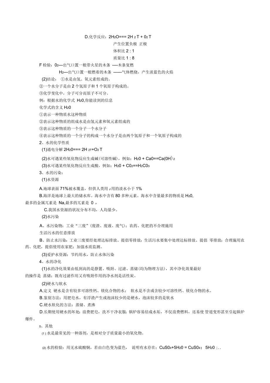 初三化学知识点总结归纳(四)_第5页