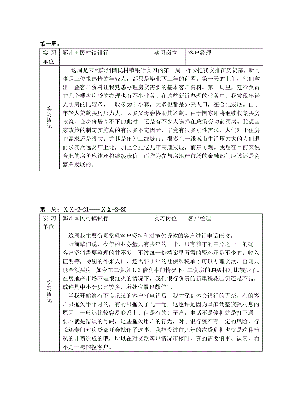 银行客户经理实习周记.doc_第1页