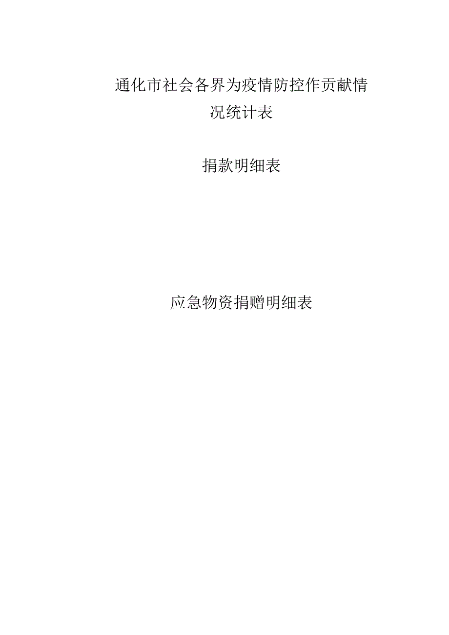 通化市社会各界为疫情防控作贡献情况统计表_第3页