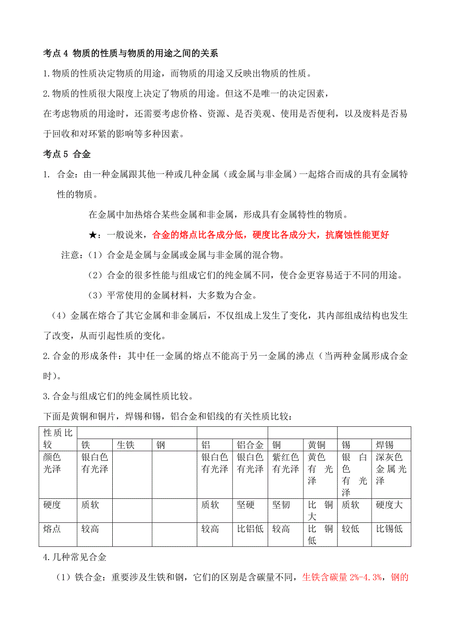 2023年初中化学金属知识点总结_第3页