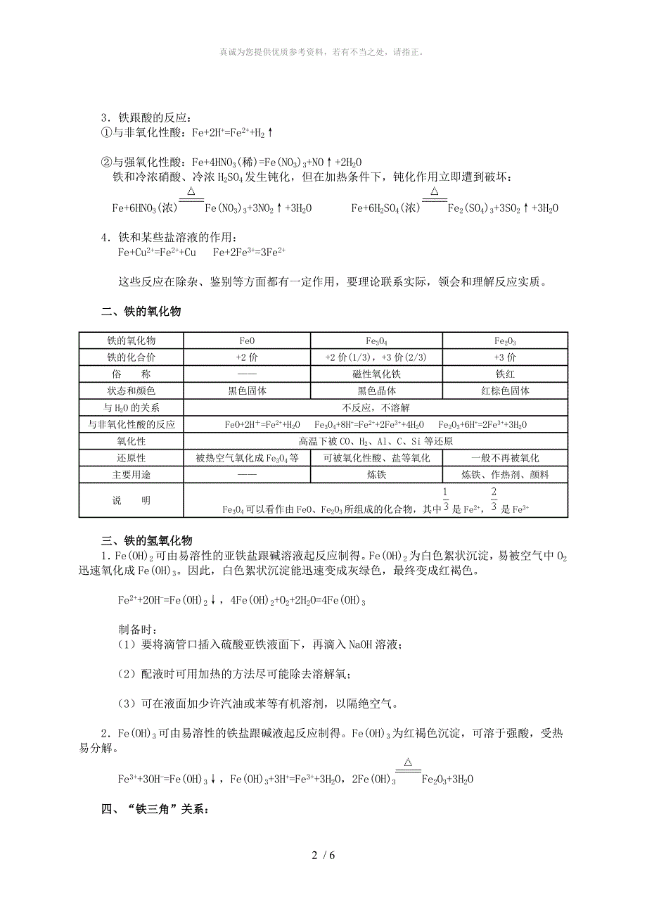 铁和铁的化合物知识点总结_第2页