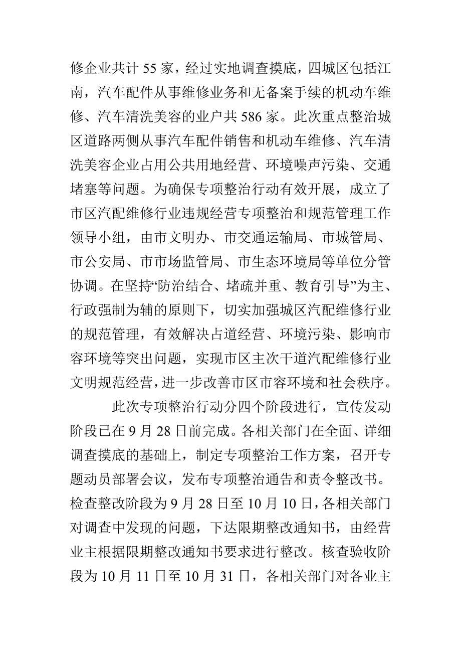 机动车清洗维修行业整治方案3篇_第5页