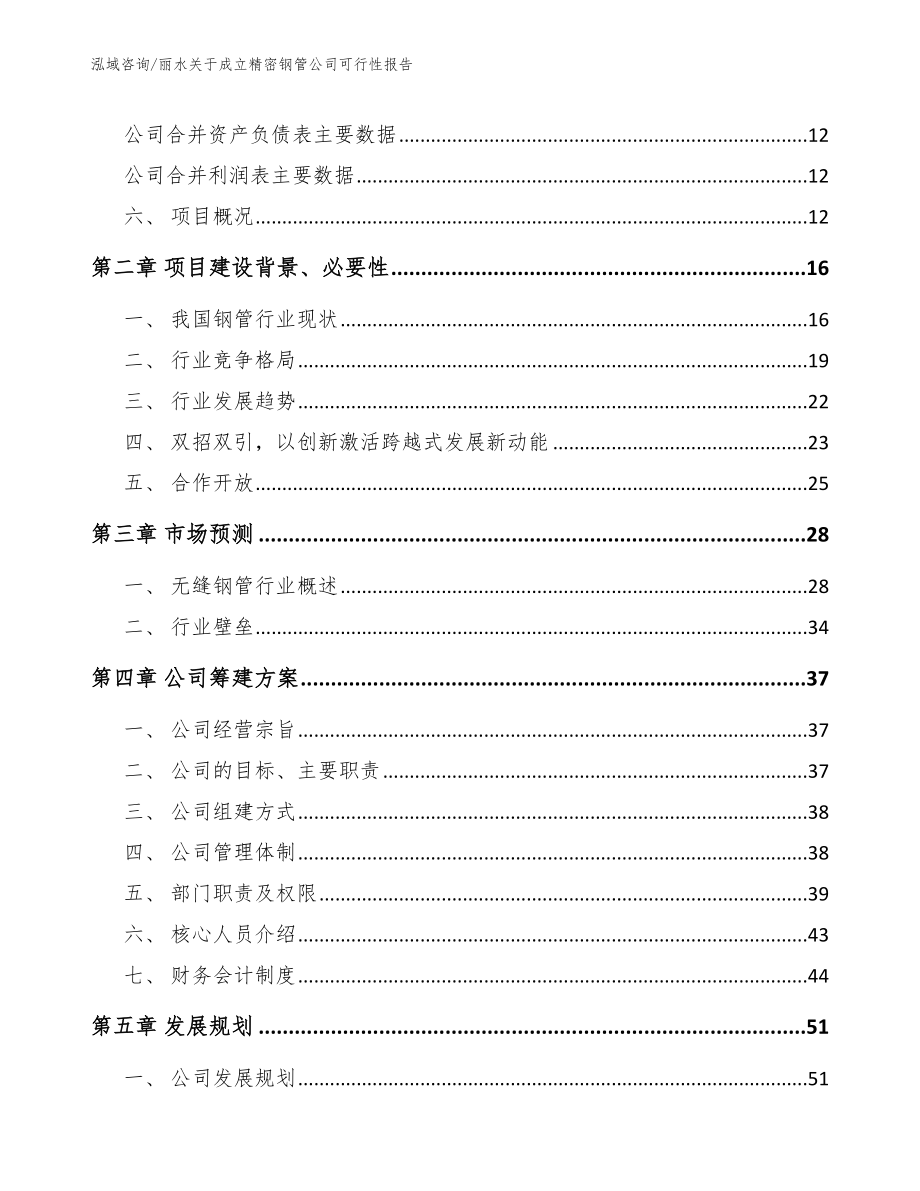 丽水关于成立精密钢管公司可行性报告_模板参考_第4页