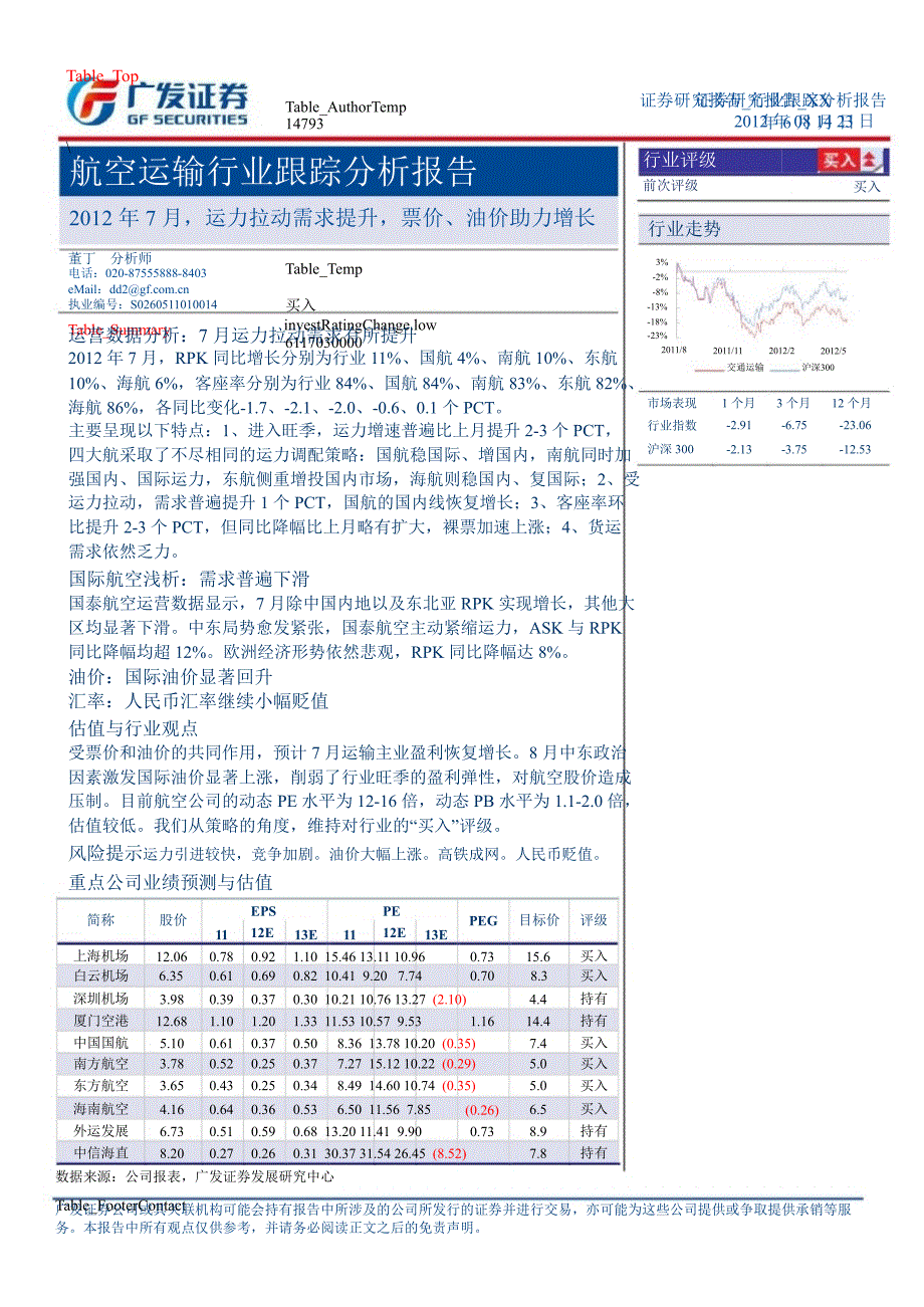 航空运输行业跟踪分析报告：7月运力拉动需求提升票价、油价助力增长0825_第1页