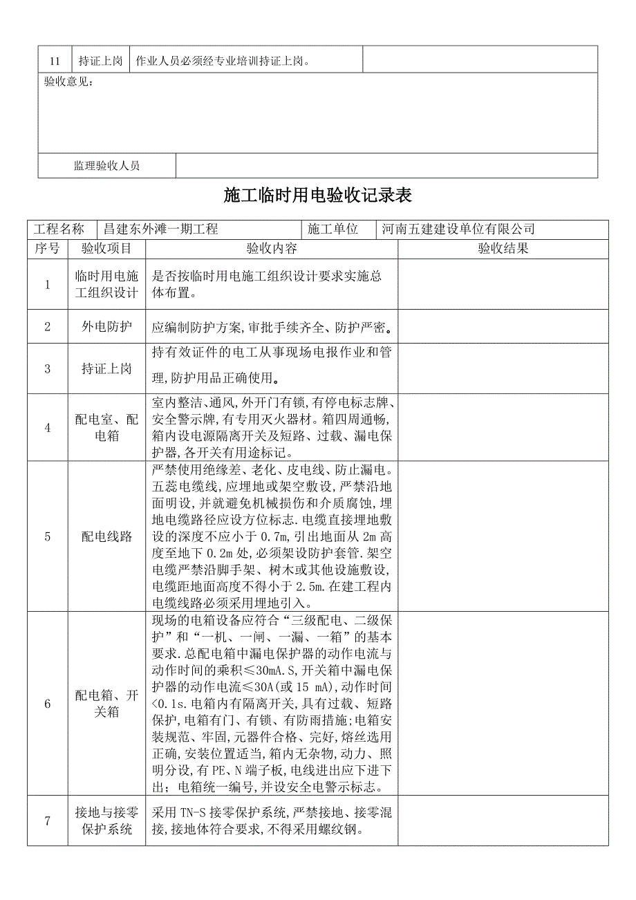 建筑工程各类安全验收表.doc_第4页