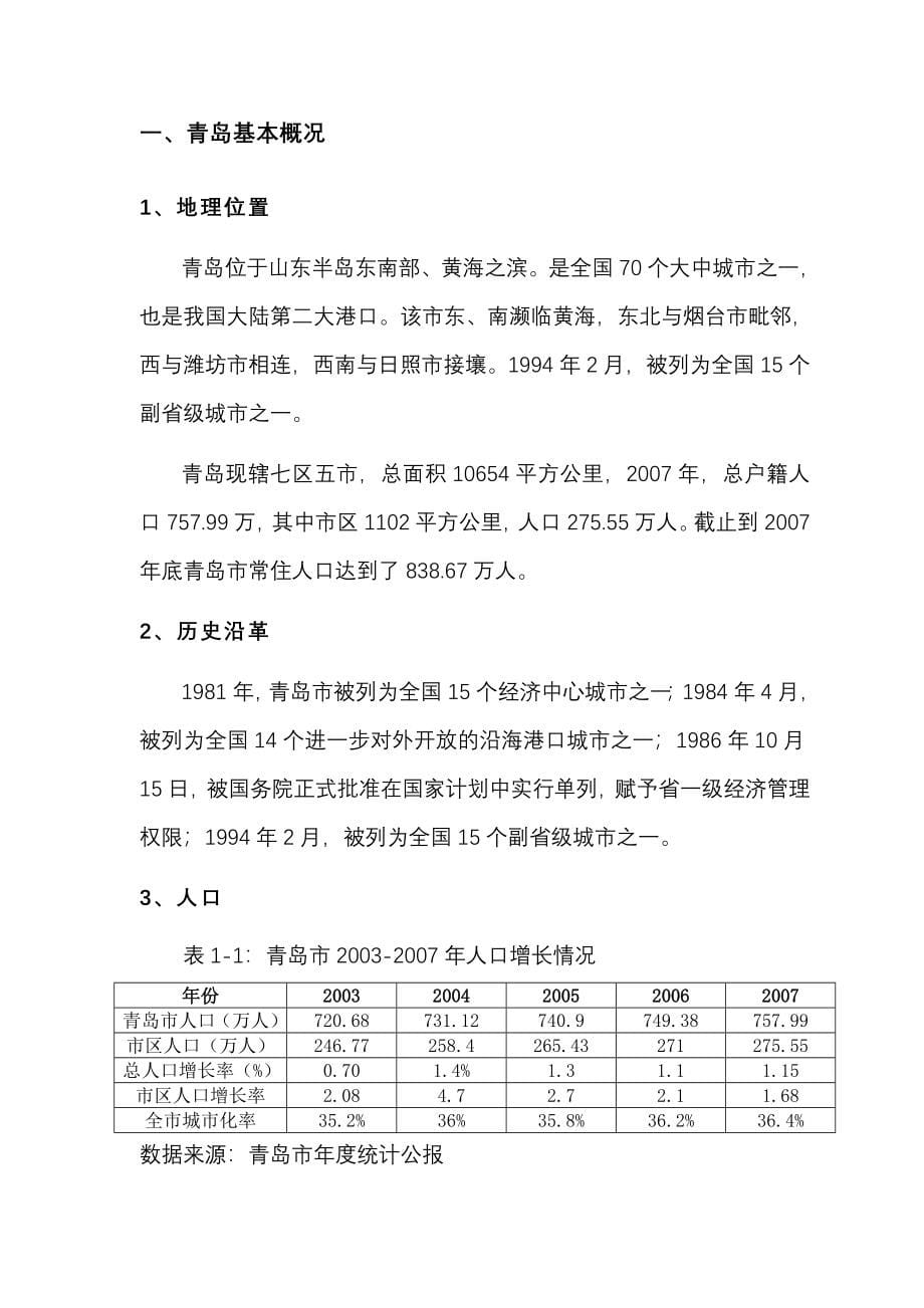 青岛太平洋国际广场项目投资分析报告_第5页