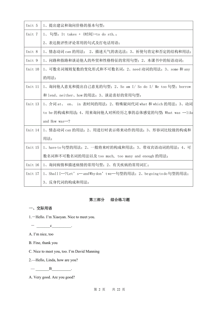 电大开放英语复习资料小抄_第2页