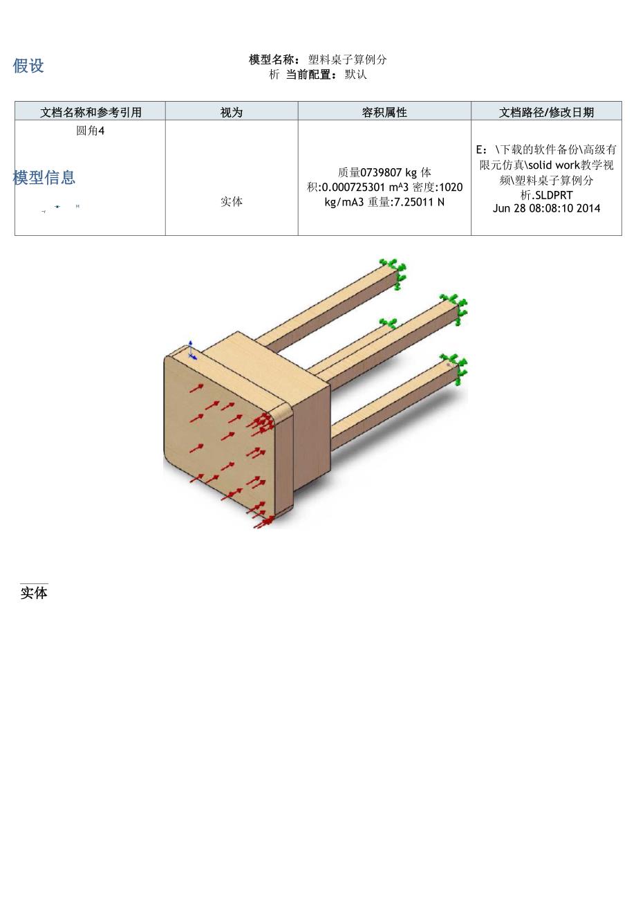 塑料桌子有限元分析_第2页