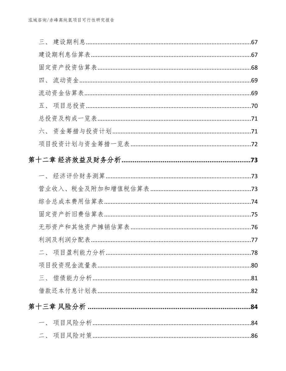 赤峰高纯氢项目可行性研究报告范文_第4页