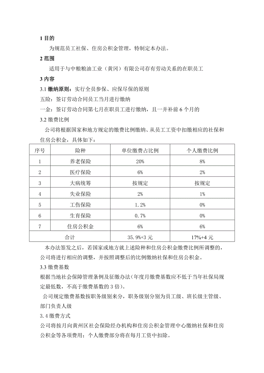 社保住房公积金缴纳管理办法_第1页