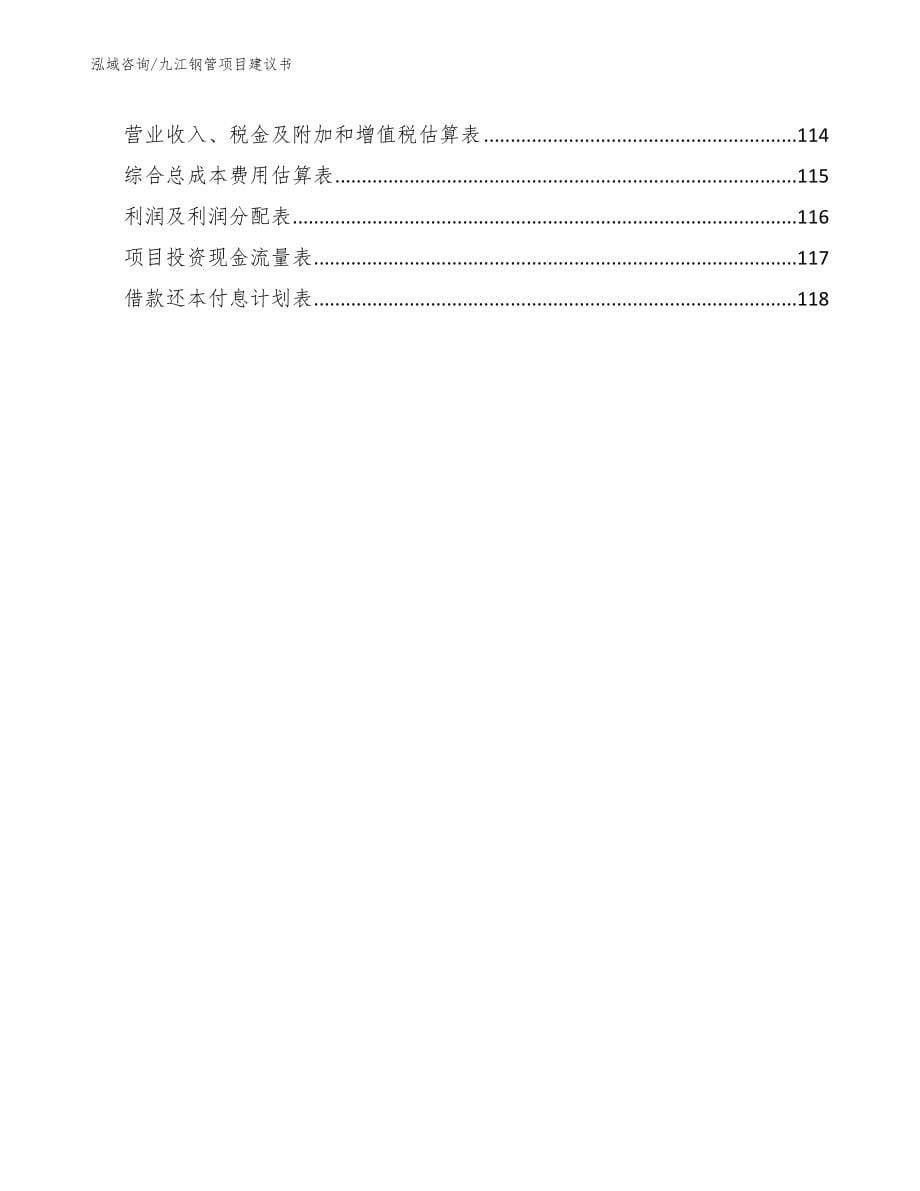 九江钢管项目建议书【模板】_第5页