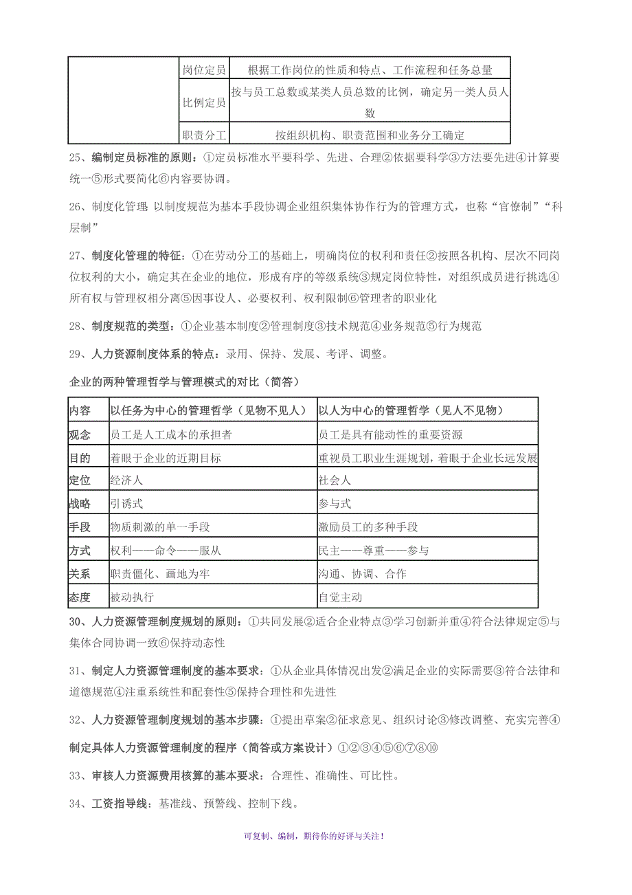 人力资源管理师三级笔记Word版_第3页