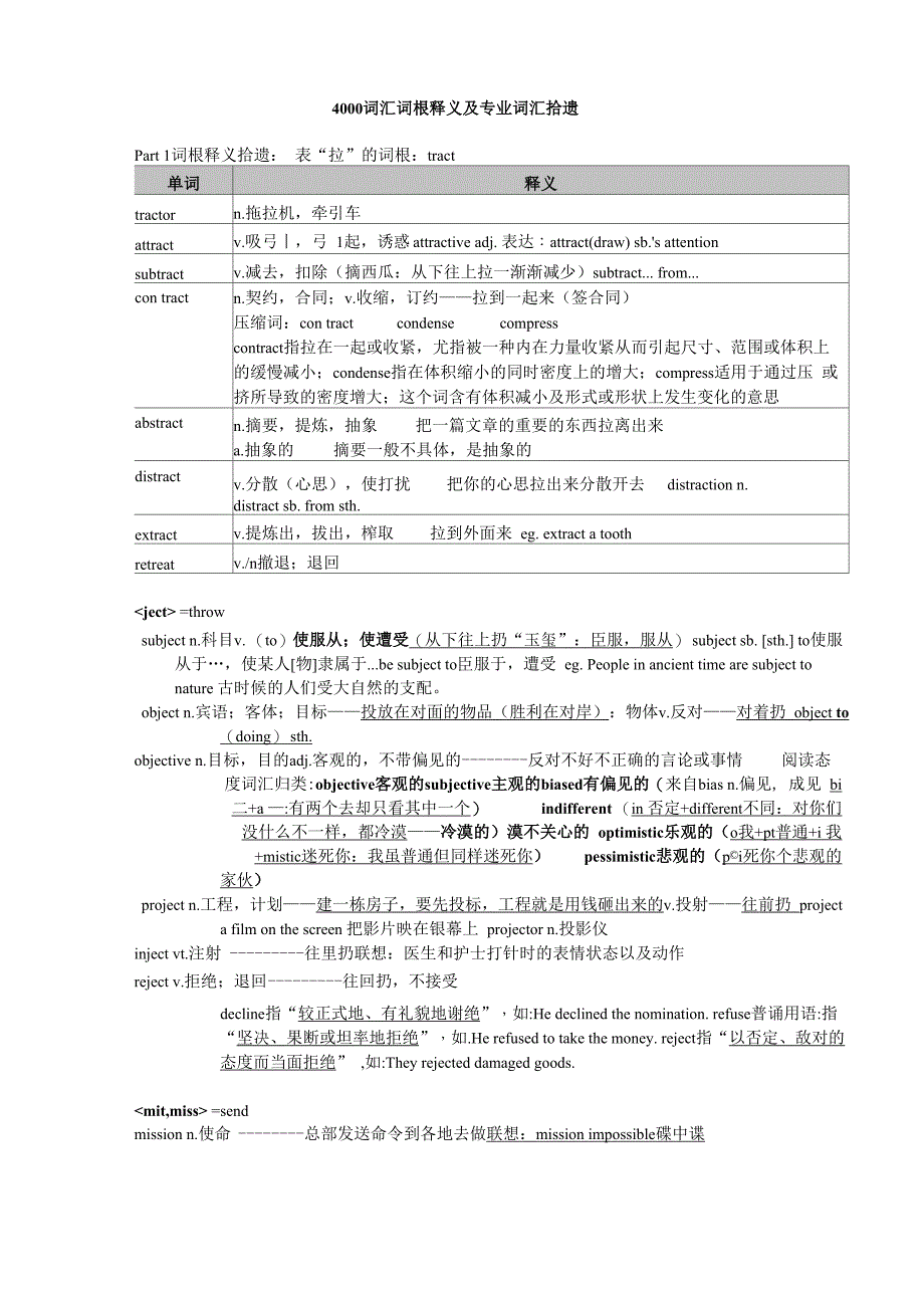 V4000词汇词根释义拾遗_第1页