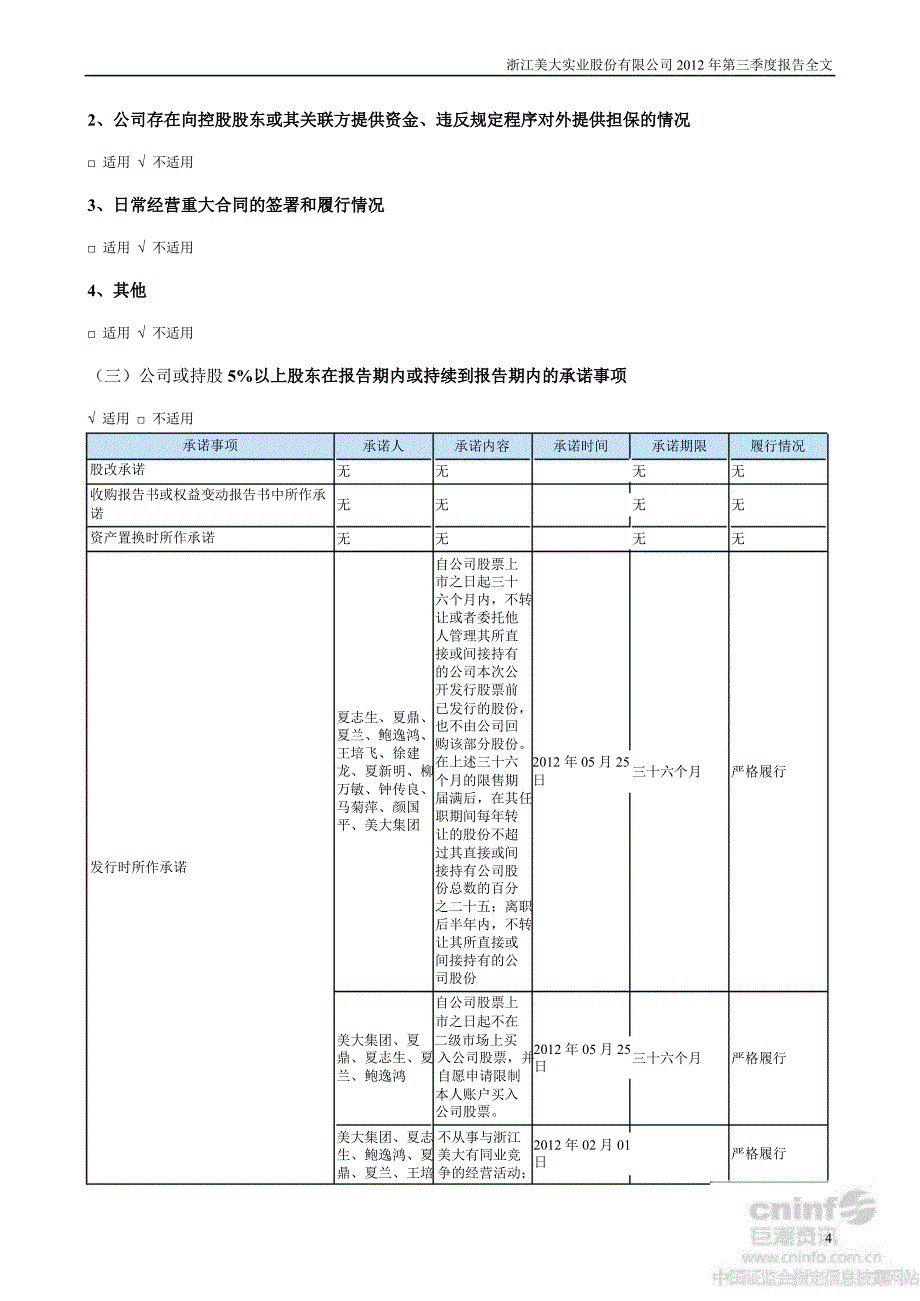 浙江美大第三季度报告全文_第4页