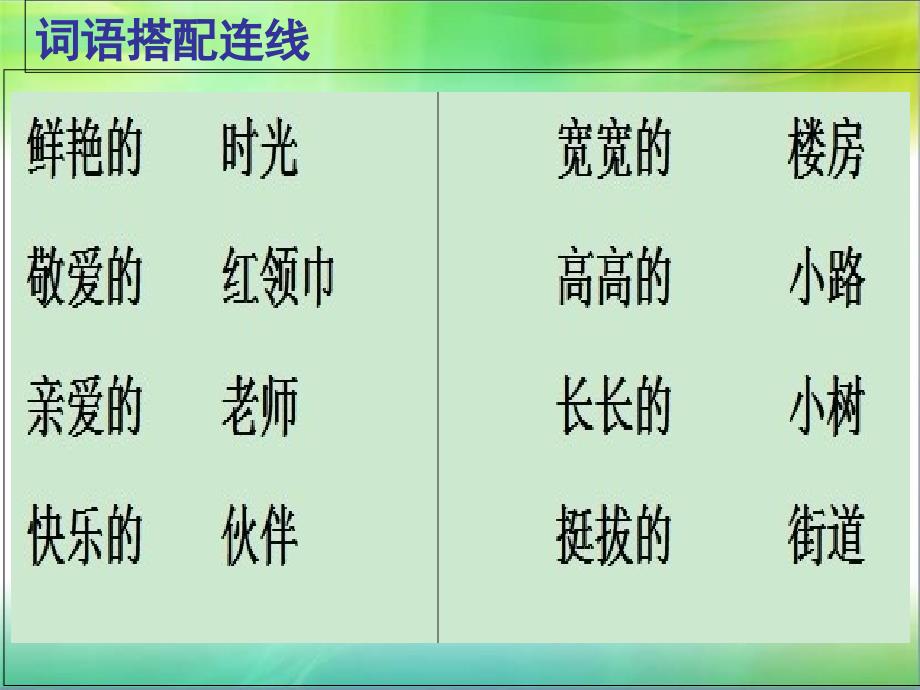 一年级下册词语搭配连线、仿写词语句子练习_第1页