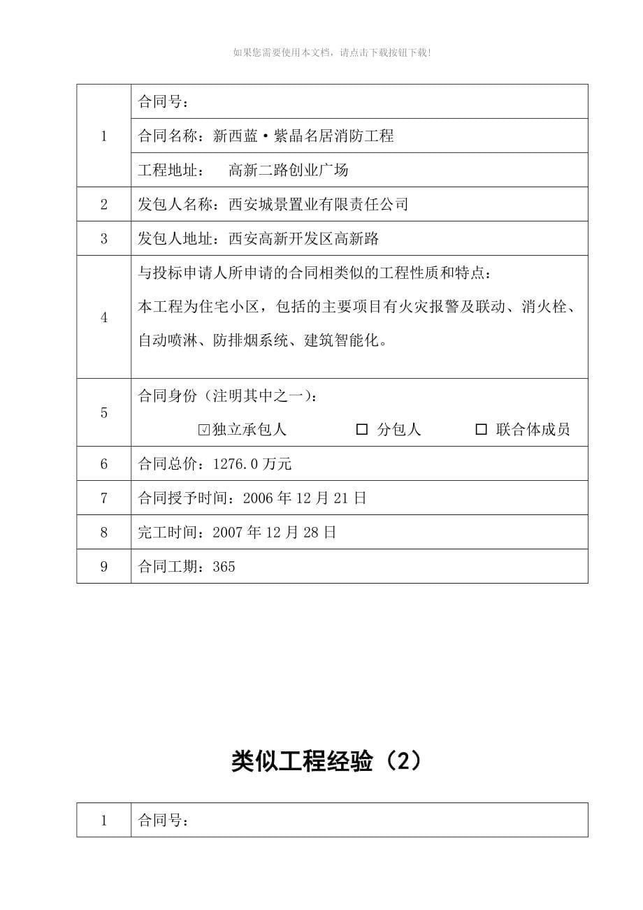 （推荐）消防工程技术标样本_第5页