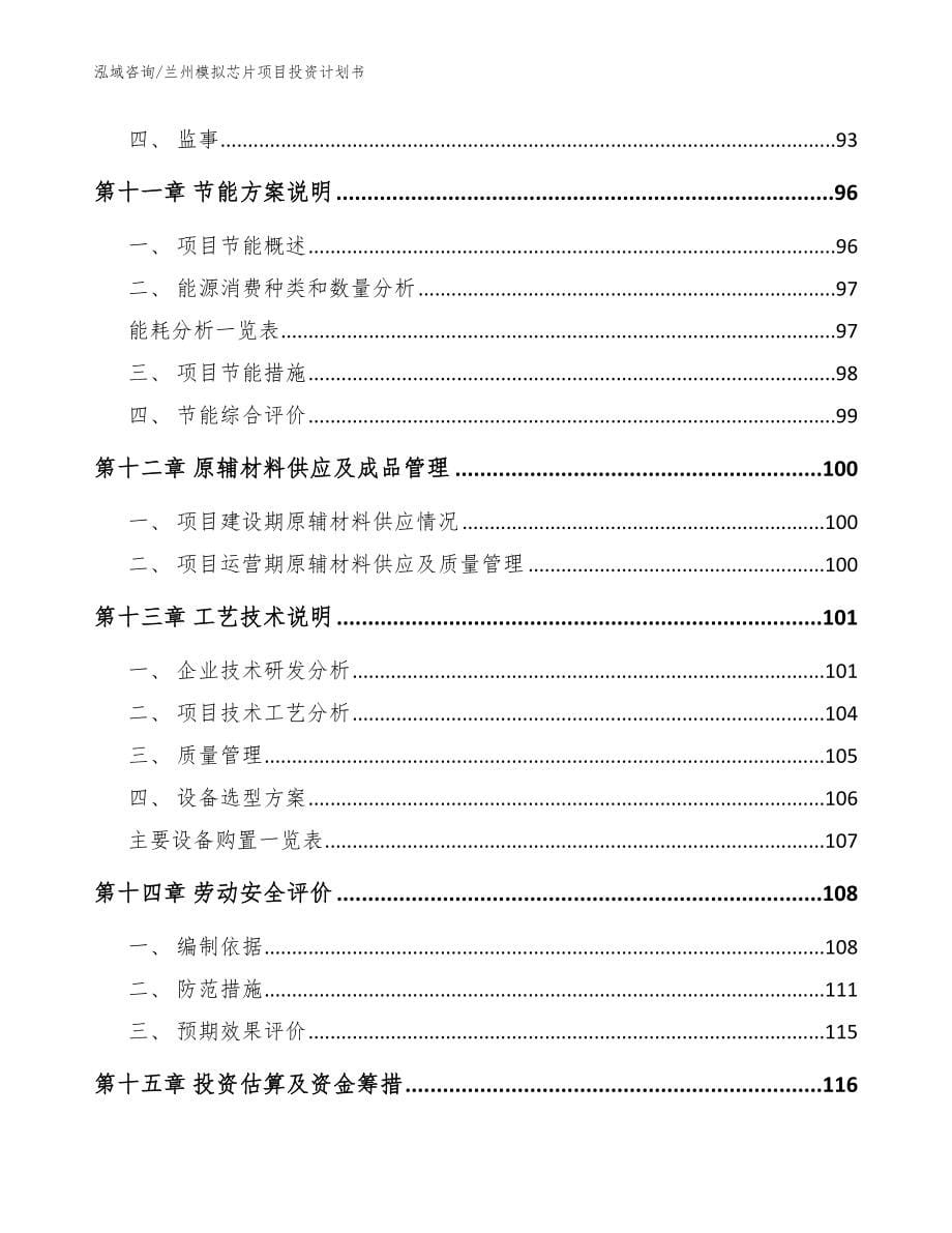 兰州模拟芯片项目投资计划书（参考模板）_第5页