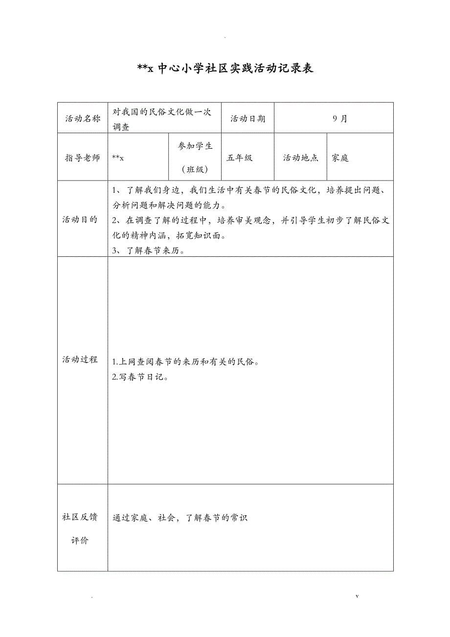 小学生社会实践记录十五个_第5页