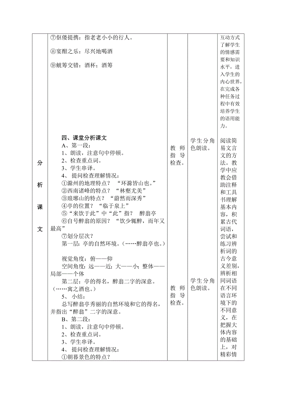 醉翁亭记教案设计和教学反思_第4页