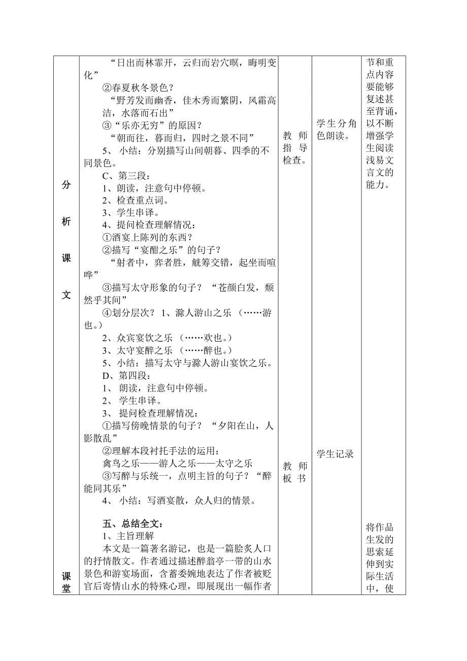 醉翁亭记教案设计和教学反思_第5页