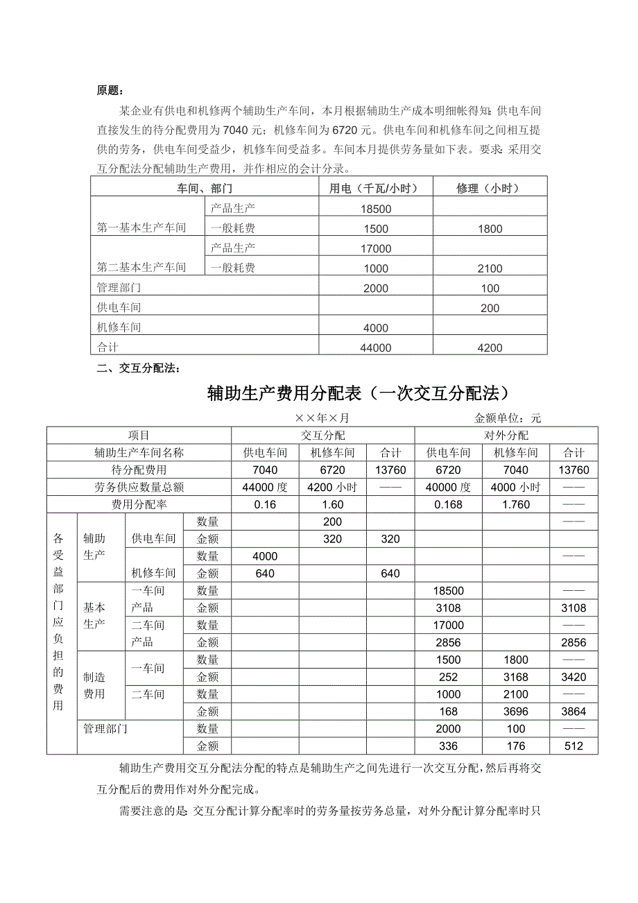 辅助生产费用分配的一次交互分配法.doc_第1页