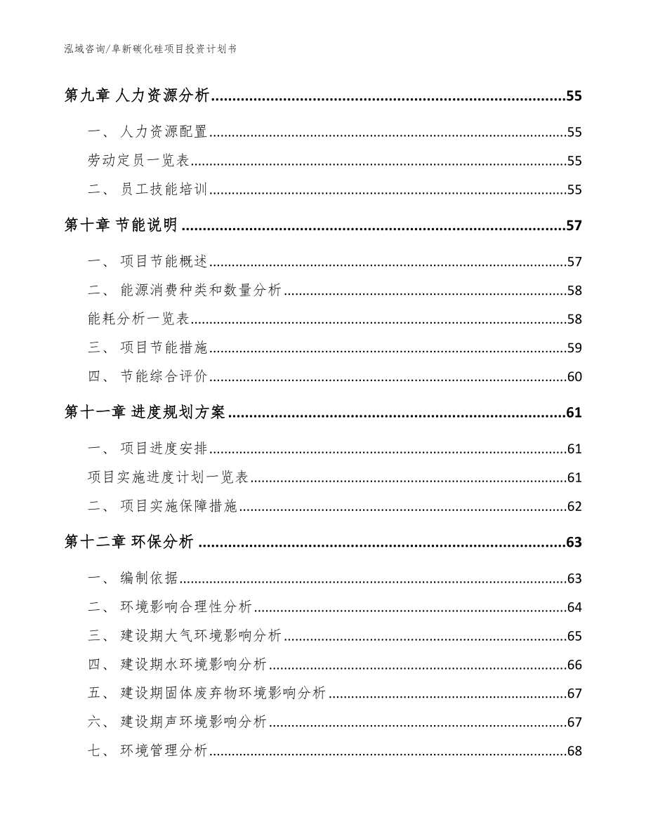 阜新碳化硅项目投资计划书范文模板_第3页