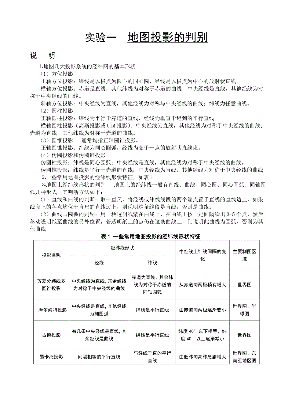 实验一地图投影的判别.doc_第1页