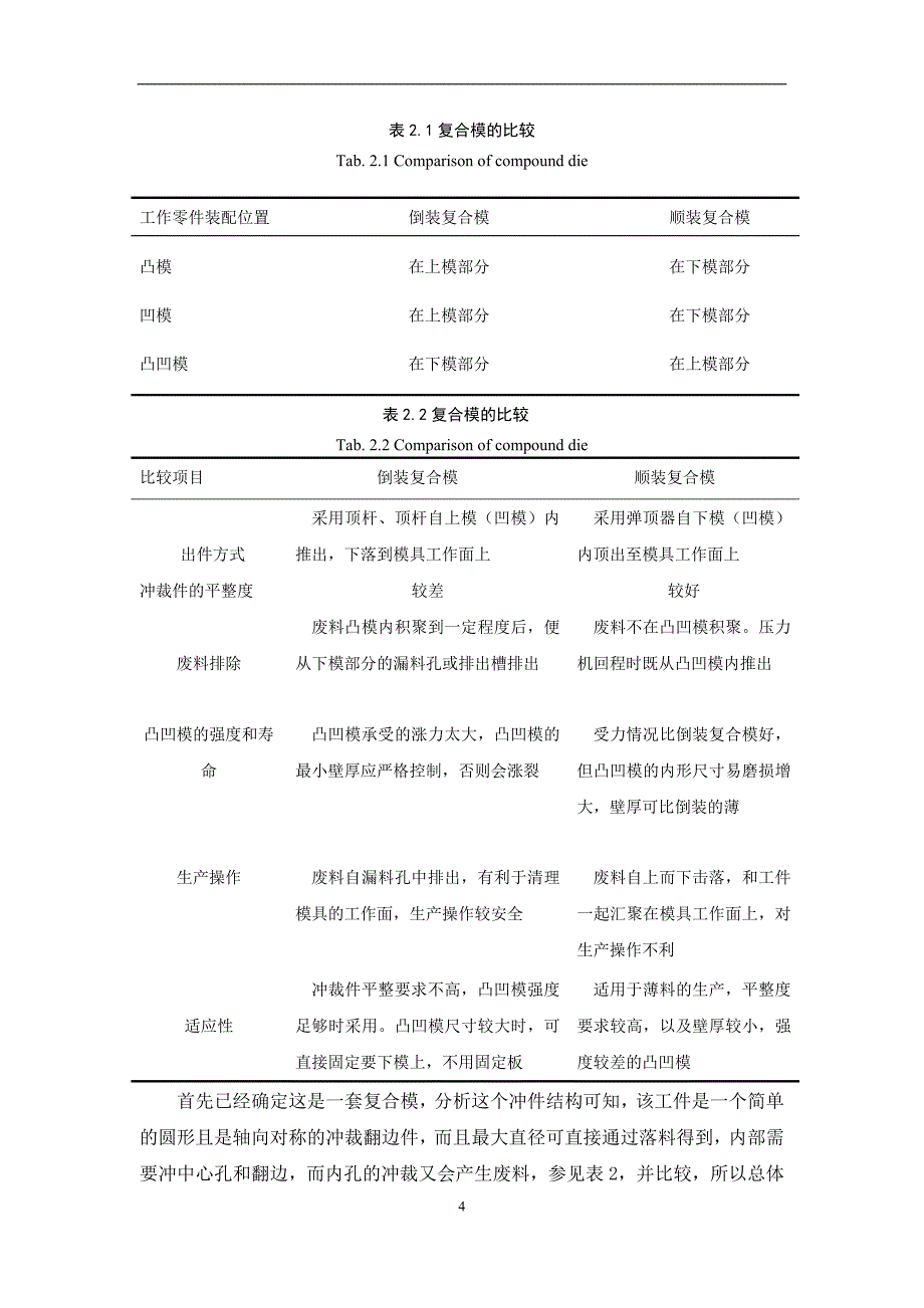 封盖、落料、冲孔、拉深、翻边复合模毕业设计_第4页