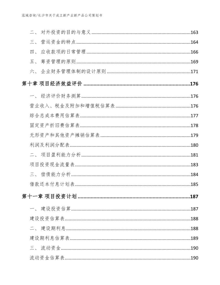 长沙市关于成立新产业新产品公司策划书_模板范本_第5页