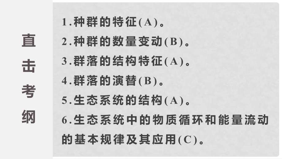 江苏省高考生物二轮复习 专题11 生物与环境课件_第2页