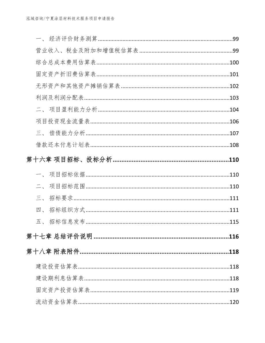 宁夏涂层材料技术服务项目申请报告_第5页