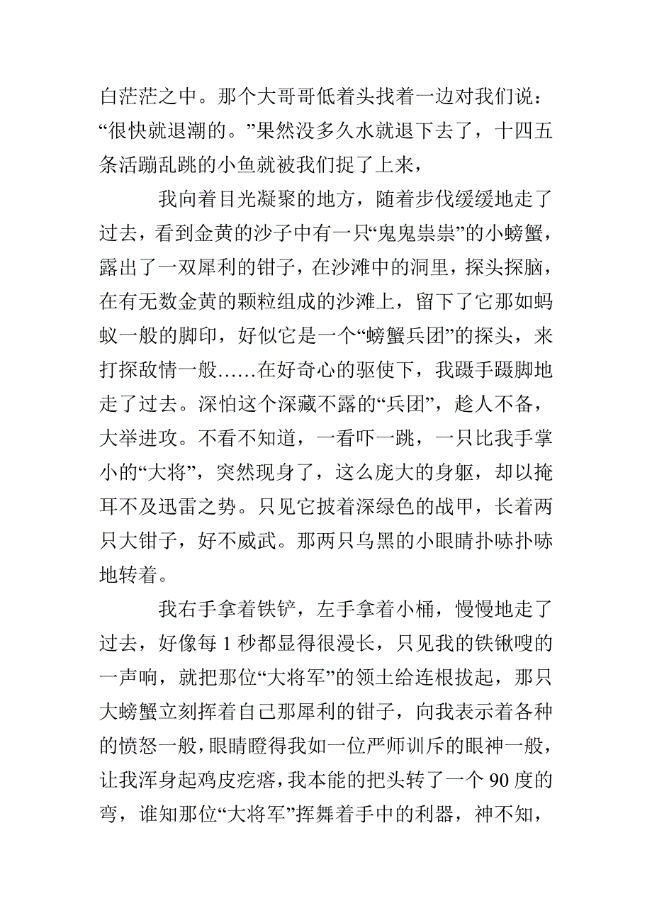 美丽的乳山 快乐暑假作文1500字_第3页