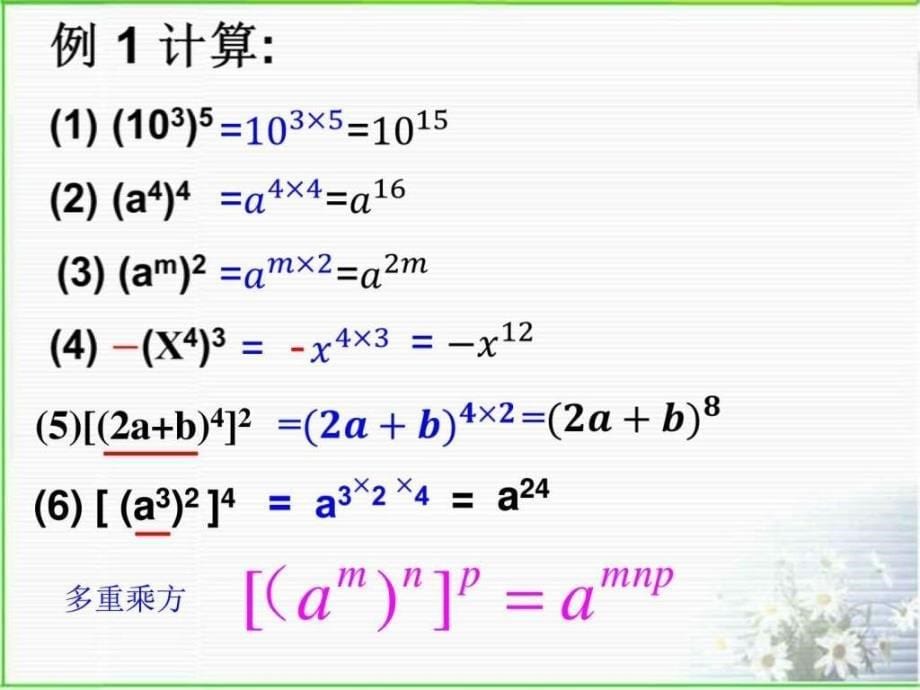 15.1.2幂的乘方生产经营管理经管营销专业资料.ppt_第5页