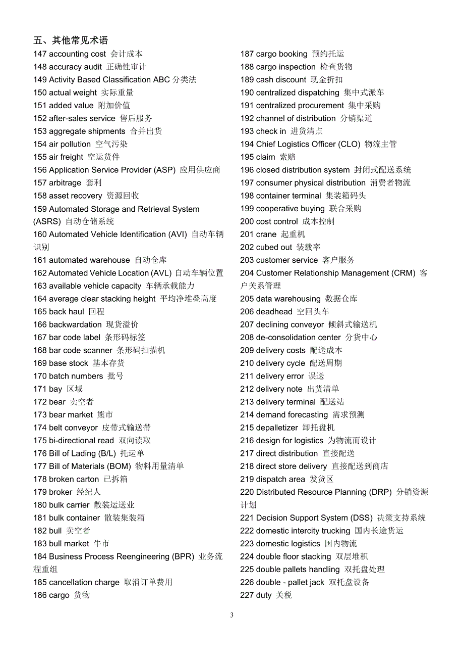 物流英语专业术语_第3页