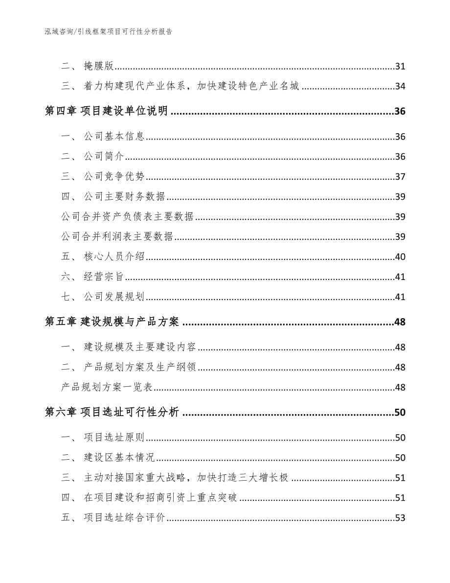 引线框架项目可行性分析报告_模板范本_第5页