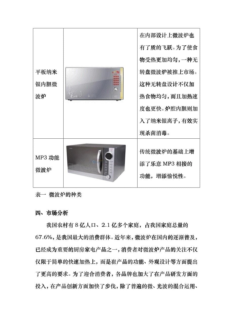 微波炉的市场调研报告_第5页