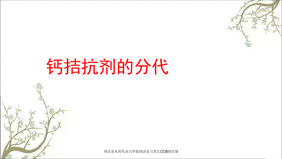 络活喜从药代动力学看络活喜与其它CCB的区别课件_第3页