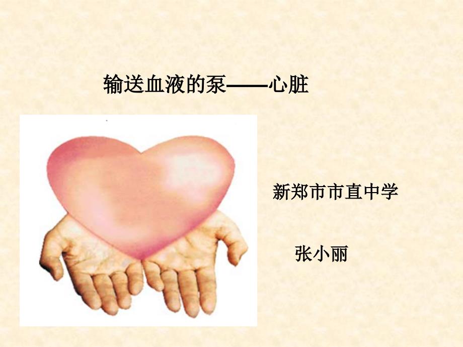 第四章输送血液的泵心脏_第1页