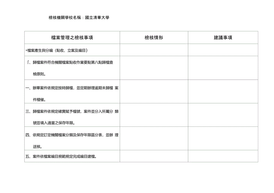 档案管理之检核事项._第1页