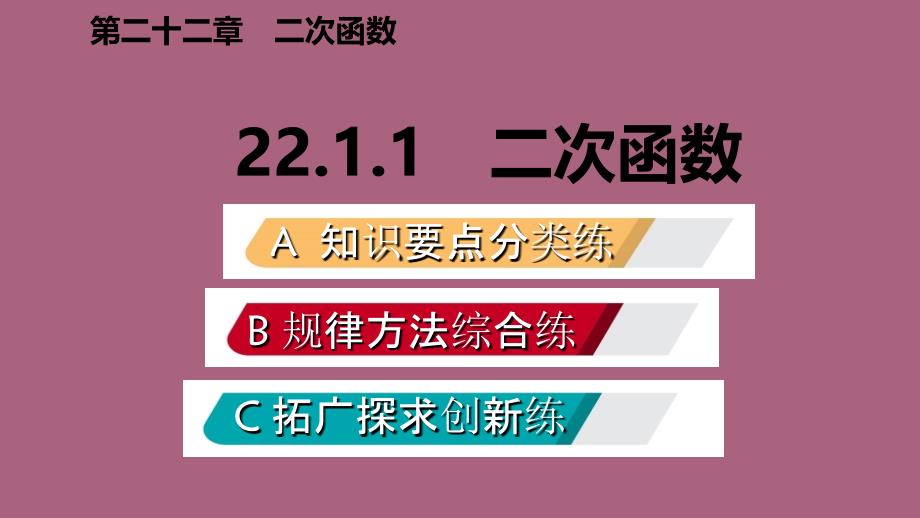 人教版九年级数学上册22.1.1二次函数作业本ppt课件_第2页