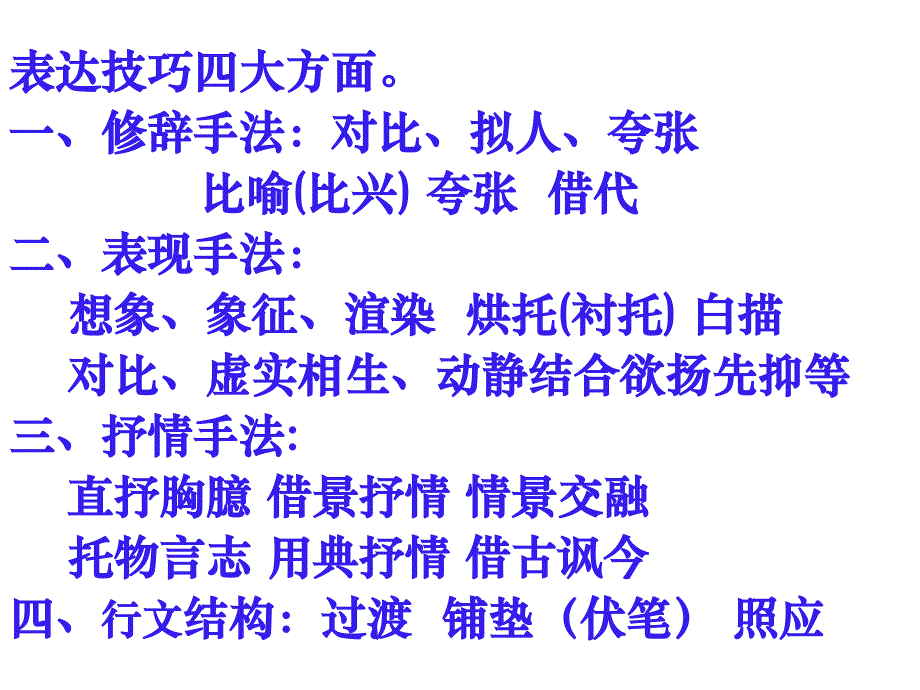 诗歌鉴赏之表达技巧基础知识!ppt课件_第3页