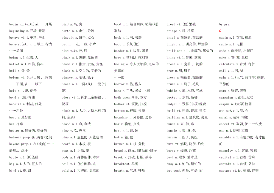 成人本科学士学位英语词汇汇总_第3页