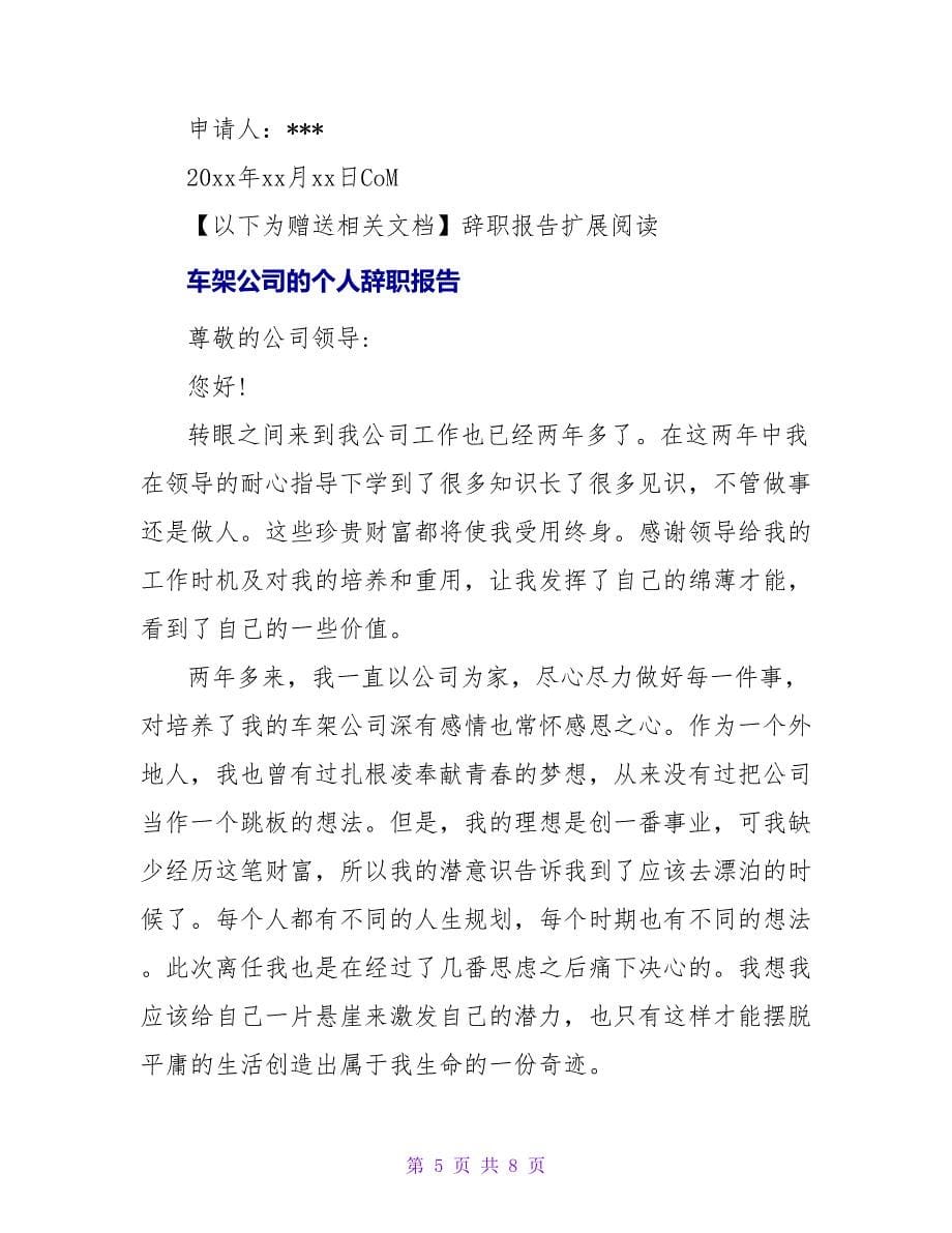 公司的个人辞职报告范文.doc_第5页