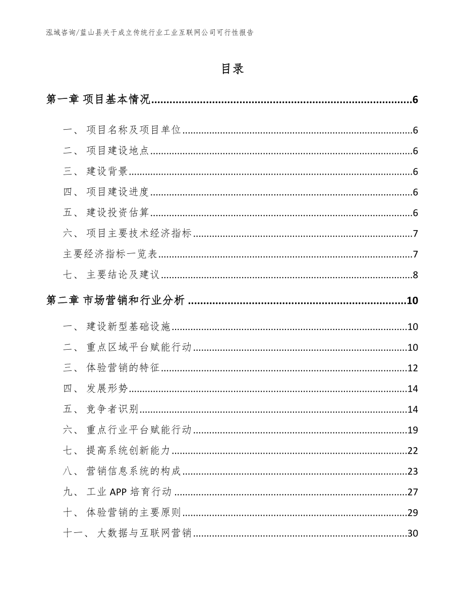 蓝山县关于成立传统行业工业互联网公司可行性报告参考范文_第2页