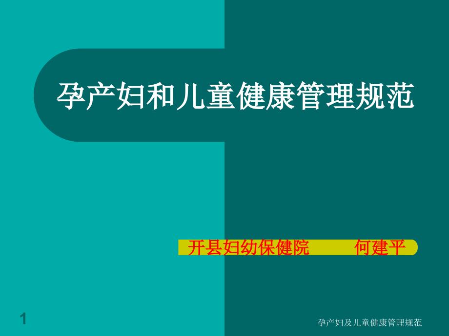 孕产妇及儿童健康管理规范课件_第1页