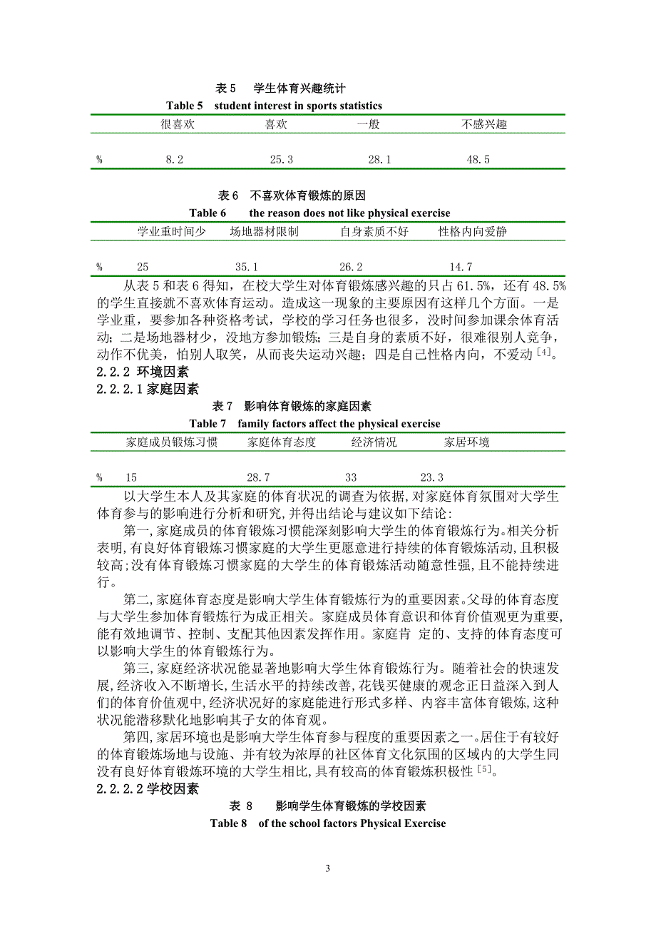 对影响云南师范大学学生体育锻炼习惯形成的因素研究毕业论文_第3页