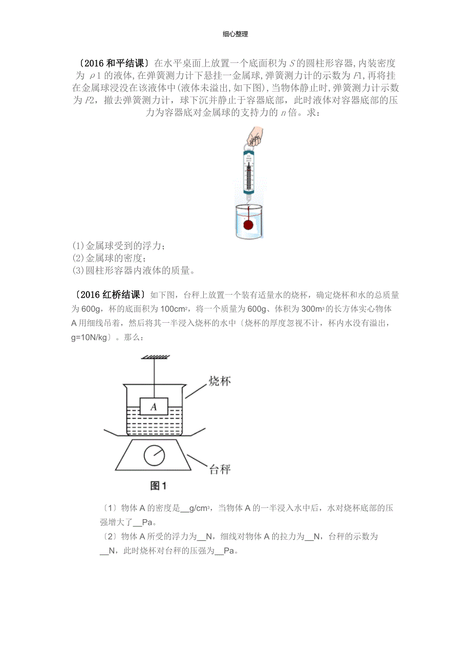 2016浮力25题_第1页