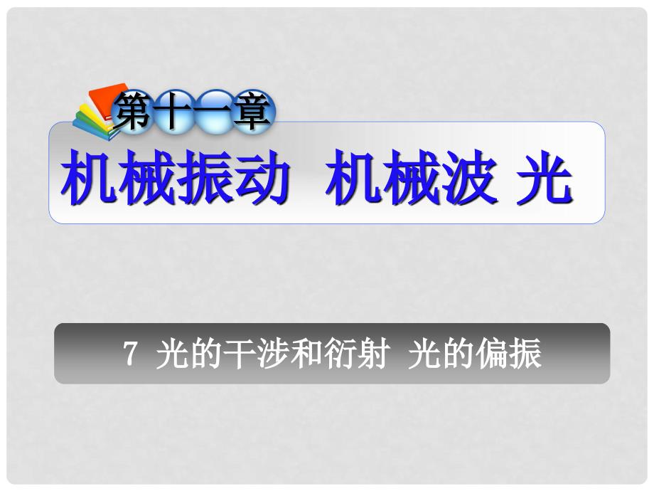 高三物理一轮复习 第11章7光的干涉和衍射光的偏振课件 新人教版（安徽专用）_第1页