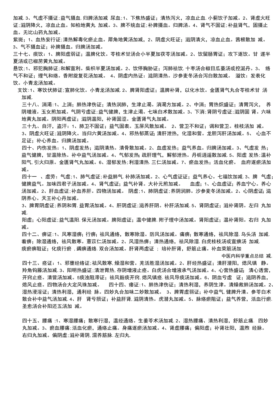 中医内科学重点总结_第4页